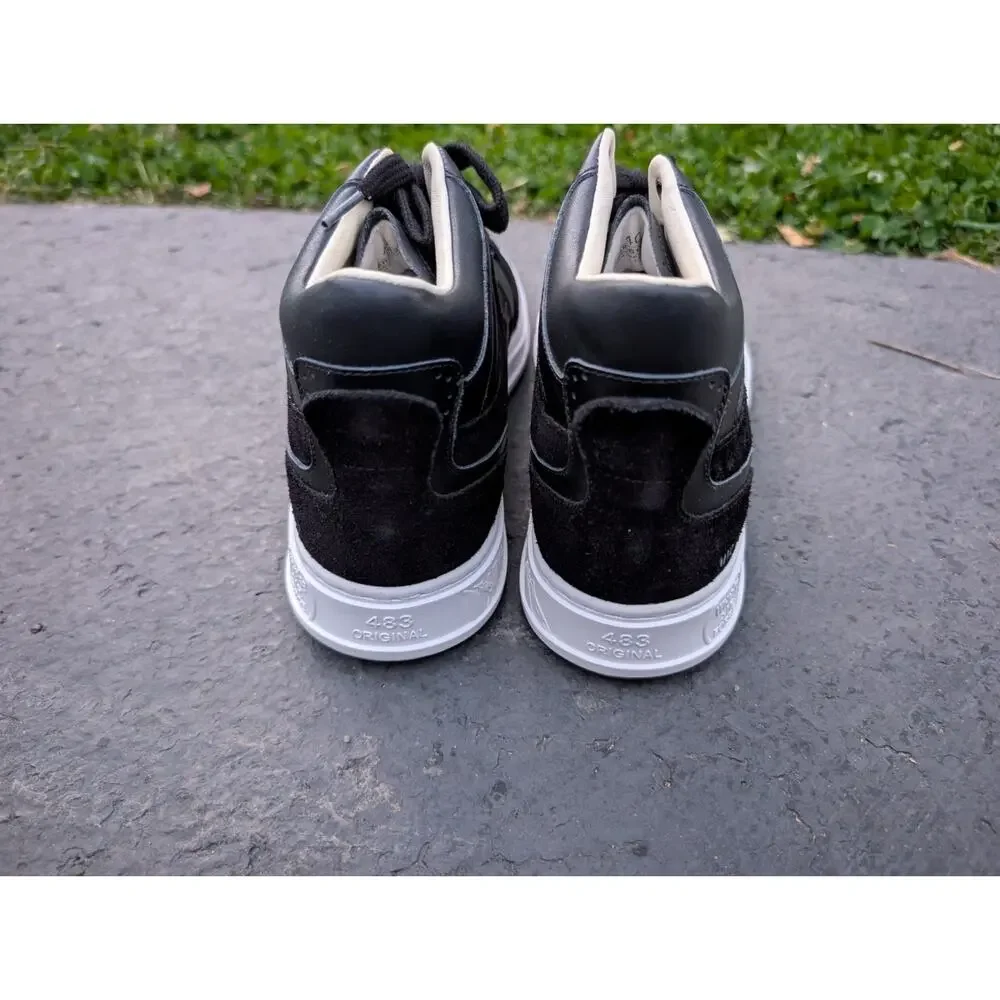 Premiata Midquinnd Timeless Trainers Sz 40 Black Leather Suede Rare $475 6022 - Picture 4 of 10